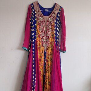 biya collection indian wedding dress embroidery floral fancy costume maxi